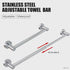 Towel Bar - Adjustable 304 Stainless Steel Towel Holder for Bathroom (11.8inch-22.6inch) Sturdy and Rustproof Wall Mounted Towel Rack for Bathroom Accessories, Polished Silver by Honmein