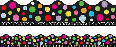 Chalkboard Brights Straight Border Trim, Colorful Bulletin Board Border for Classroom 36ft One Roll