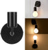 E27 AC85265V TOPINCN LED Sconces Wall Mounted Lamps Black Wall Light Fixture Retro Iron Single Head for Bedroom Living