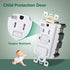 GFCI Outlet, Tamper Resistant Receptacle with Combination Switch, ETL Listed, White (TR&WR15Amp)