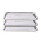 Stainless Steel Tray, 3 Pack 13 1/2" x 10" Dental Body Piercing Instrument Tool Flat Supplies