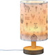 YYZZH Farm Animal House Car Windmill Cow Sheep Pig Horse Dog Cat Goose Hen Table Lamp with Wood Base Fabric Lamp Shade
