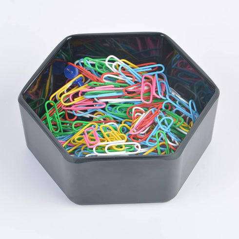 Resin Paper Clip Holder, Paperclips Dispenser for Home Office School, 2 Pack Binder Clip Holder for Desk Accessories