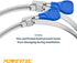 POWERTEC 70127 2-1/2 Inch Key Hose Clamp, Thumb Screw Key Adjustable Stainless Steel Hose Clamps for Dust Collection