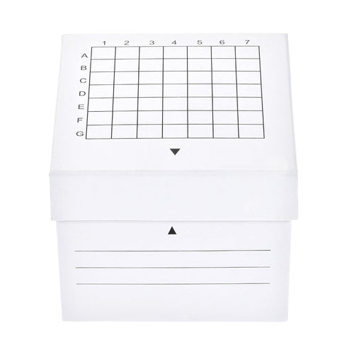 uxcell Centrifuge Tube Freezer Storage Box, 49-Well Cardboard Holder for 10ml 18mm Dia Micro Centrifuge Tubes