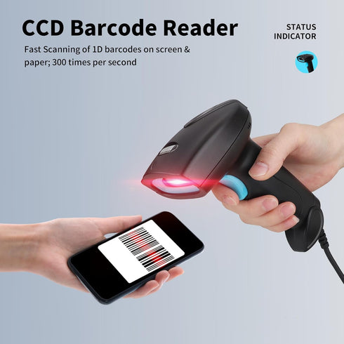 JIAN BOLAND 1D Warehouse-U1 Barcode Scanner USB Wired CCD Barcode Reader Supports Screen Scan Bar Code Scanners