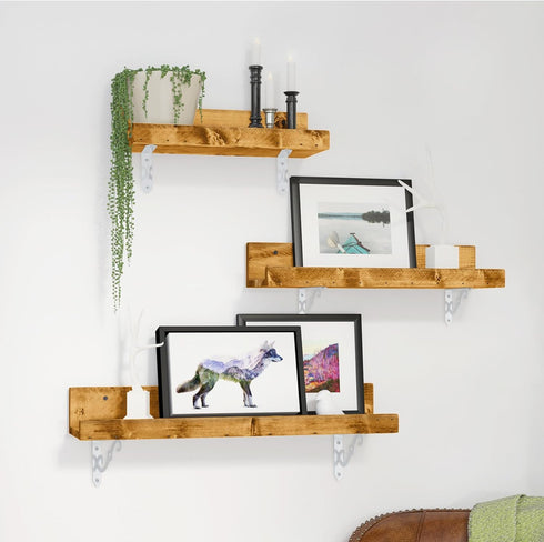 HOME MASTER HARDWARE 5x3-1/2 4 Decorative Shelf Brackets in Wall Mounted Floating Shelf Bracket L Heavy Duty Support