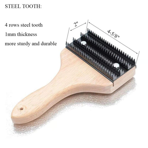 Buffing Rake for Removing Residual Compounds and Metal from Buffing Wheels