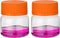 PATIKIL 2 Pack Reagent Media Storage Bottles, 250ml Borosilicate Glass Wide Mouth Graduated Round Bottles, Orange GL32