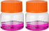 PATIKIL 2 Pack Reagent Media Storage Bottles, 250ml Borosilicate Glass Wide Mouth Graduated Round Bottles, Orange GL32