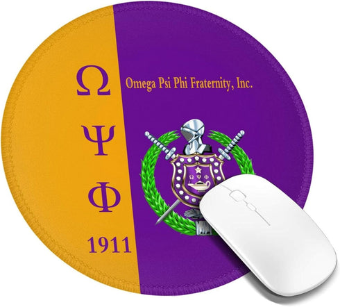 Psi Phi Mouse Pad Series Anti-Slip Mouse Mat for Office Computer Mousepads Round Gaming Mouse Pad 7.9 X7.9 Inchs by Bixinboy