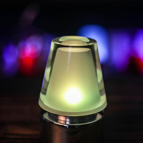 WIHFHGZ RGB Table Lamp, Color Changing USB Rechargeable Acrylic Desk Light, Mini Portable - Soft Ambient Lighting