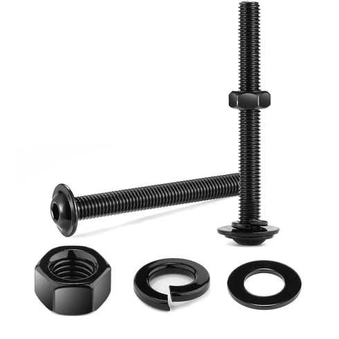 M8 x 55mm Flanged Button Head Socket Cap Screws, 10Pcs 18-8 (304) Stainless Steel with Nuts, Washers & Hex Spanner