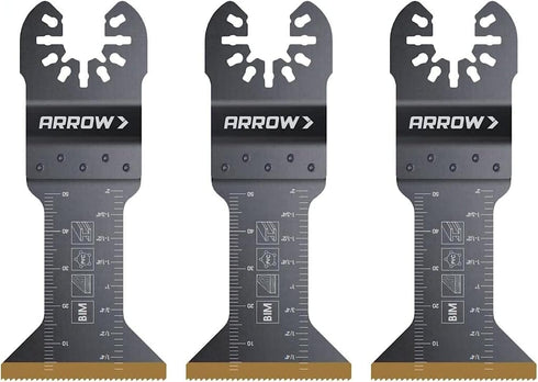 Arrow OSC204-3 Titanium Coated Oscillating Tool Saw Blades for Woodworking, Drywall, PVC, and Metal, 3-Pack