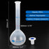 PATIKIL 250ml Volumetric Flask, Polypropylene Graduated Volumetric Measuring Flask with Plug Cap Tolerance 0.3ml for Laboratory Science Experiment, Translucent