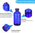 PATIKIL 8oz(240ml) Glass Sample Bottles, 4Pcs Round Dispensing Bottles with Black Poly Cone Cap for Liquids