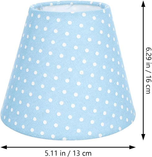 LIFKOME 6.29X5.11X3.54In Polka Dot Cloth Lampshade Fabric Lamp Cover for Wall Floor Table Lamps Soft Light Diffuser