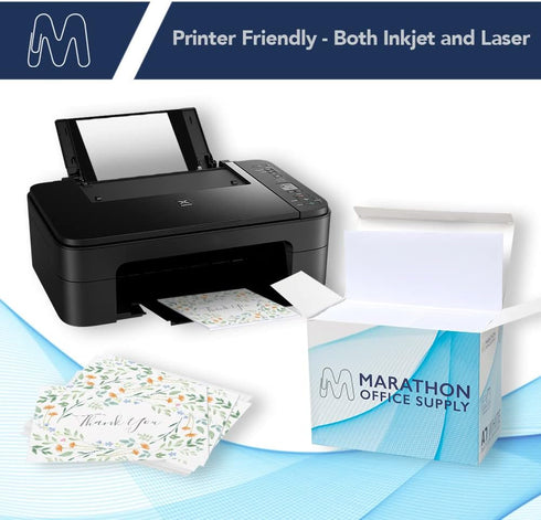 MOS A7 Invitation Envelopes, 5-1/4" X 7-1/4" White Self Seal (100 Count) - Heavy Duty Gift Card Envelopes