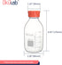 6pcs of 500ml Round Media Storage Bottles - Borosilicate Glass with GL45 Screw Caps for Safe Storage.