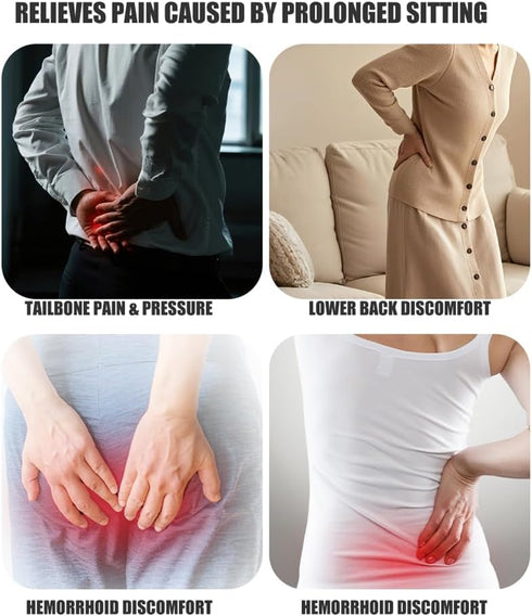 D DITALON Tailbone Donut Pillow Seat Cushion for Pain Relief, Memory Foam Coccyx Cushion with Ergonomic Cutout