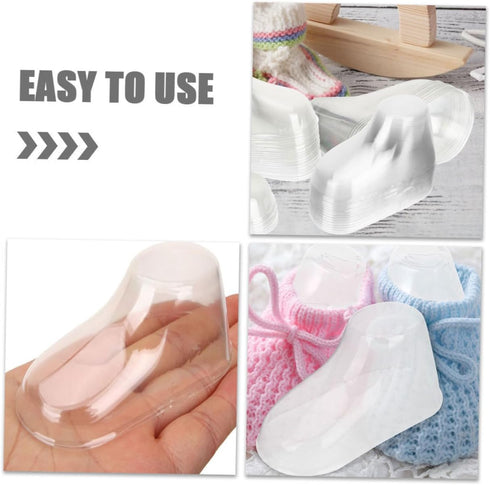 50pcs GLEAVI Boys and Girls Shoe Rack Plastic Boy Girl Feet Models Booties Display Holder for Store