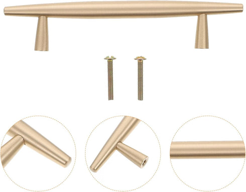Brass Minimalist Cabinet Pulls Spacing Drawer Handles for Wardrobes Cabinets Bedside Tables Matte Finish Kitchen