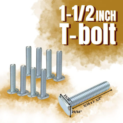 O'SKOOL T-Track Knob Kit with 5/16-18 Knobs, T-Bolts, and Washers for Woodworking Jigs and Fixtures, 10 Pack