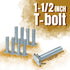 O'SKOOL T-Track Knob Kit with 5/16-18 Knobs, T-Bolts, and Washers for Woodworking Jigs and Fixtures, 10 Pack