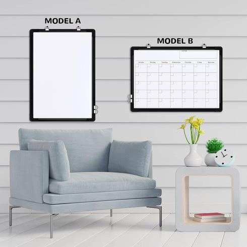 Small Monthly Calendar Dry Erase Whiteboard for Wall, 16in x 12in Magnetic Board, Portable for Kitchen, Planning