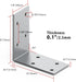 Yuleimy 8 12-ga 3"x3" 90 Pcs L Brackets Heavy Duty Angle Fastener Angle Iron Galvanized L Shape Corner Brace Large