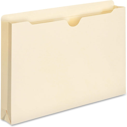 Smead File Jacket, Manila, Legal Size, Reinforced Straight-Cut Tab, 1-1/2" Expansion, 50 per Box (76540)