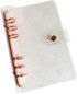 Personal A6 Glitter PVC Binder Cover, Clear Soft PVC Notebook Shell, 6 Rose Gold Round Rings