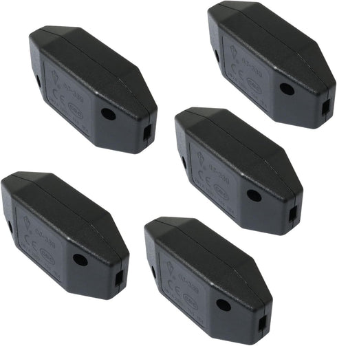 ITROLLE 5PCS Dimming Black PC Material Inline Switch Floor/Table Lamp Switch Replacement Suitable for Incandescent Lamp