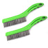 MAXMAN Wire Brush Set - 10 Inch Stainless Steel Brushes with Plastic Handle for Cleaning, Rust Removal, 2 PCS