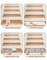 BOHOOSKYLAR 4 8"x30" Marine Life Stair Treads Retro Blue Tuna Oil Painting Wood Texture Indoor Non Slip Peel and Stick