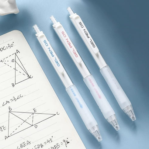 HeTaoCat 0.5mm Fine Point Retractable Gel Pens, Quick Drying, Black Ink, Box of 6 Pens (Multicolor)