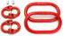 QWORK Chain Link Connectors Set, 4 Set 3/8" 7100 lbs Lock and 2 Pcs 5/8" 6600 lbs Link, Grade 80 Steel, Red
