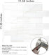 10-Sheet Seamless STICKGOO Subway Tile Peel and Stick Wall Tiles, Design Polished Dolomite Kitchen Backsplash, PVC