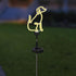 Solar LED Neon Dog Stake Light - Warm White - Outdoor Garden D cor, Yard Ornaments, Landscape Light, Gift for Dog Lovers