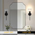 Ioptang 1-Light, Black Wall Sconces Modern Wall Sconce with Clear Glass Flower Shade, Hardwired Wall Mount Light