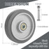 STARVAST 6PCS 5-inch Shopping Cart Replacement Wheels Kit, Diameter Wheels with Axles Bolt, Bearing Shopping Cart