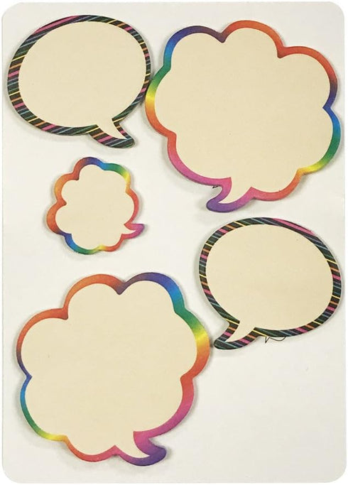Wrapables Rainbow Thinking Bubble Sticky Notes (Set of 2)
