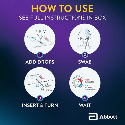COVID-19 1 Pack, 2 15-Minute BinaxNOW Antigen Self Test, Tests Total, COVID Test With Results Without Sending to a Lab