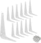 Wideskall Metal 5" x 6" inch Wall Corner Angle Shelving Shelf Brackets, White,