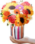 ALBUMAX Pop Up Flower Bouquet Greeting Card with 3D Colorful Vase, Cute Booming