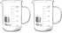 QWORK Beaker with Handle, 1000ml/33.81oz Measuring Cup, Borosilicate Glass, 2 Pack