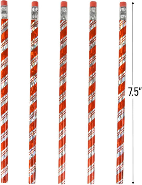 Rhode Island Novelty 7.5" CANDY CANE PRISM PENCIL