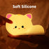 7-Colors Soft Silicone Cat Night Light for Kids Baby Toddler Cute Clap Touch Lamp Rechargeable Nightlight Bedroom Room