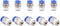 SNS 1/4" Tube OD x 1/8 NPT Male Straight Nickel Plated Brass Push to Connect Pneumatic Fittings (10 PCS)