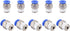 SNS 1/4" Tube OD x 1/8 NPT Male Straight Nickel Plated Brass Push to Connect Pneumatic Fittings (10 PCS)